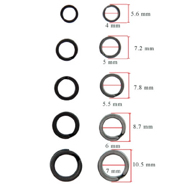 Savage Gear Split Rings SS+BLN 10+10 Halka (20'li Paket) - 2