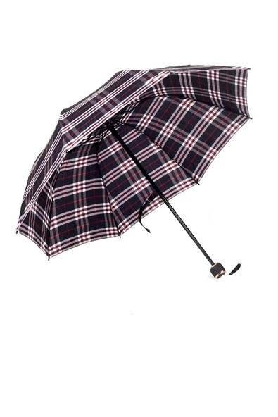 Marlux Lacivert Bordo Ekoseli Kadın Şemsiye M21MAR358R005 - Resim 2