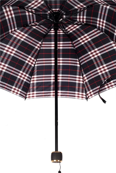 Marlux Lacivert Bordo Ekoseli Kadın Şemsiye M21MAR358R005 - Resim 3