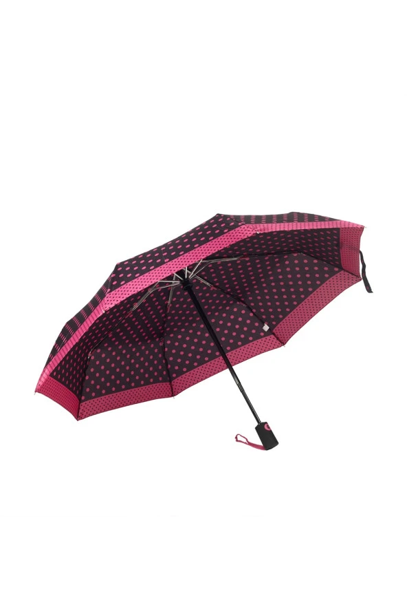Marlux Pembe Puantiyeli Tam Otomatik Kadın Şemsiye M21MAR707R004 - Resim 2