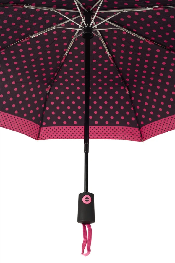 Marlux Pembe Puantiyeli Tam Otomatik Kadın Şemsiye M21MAR707R004 - Resim 3