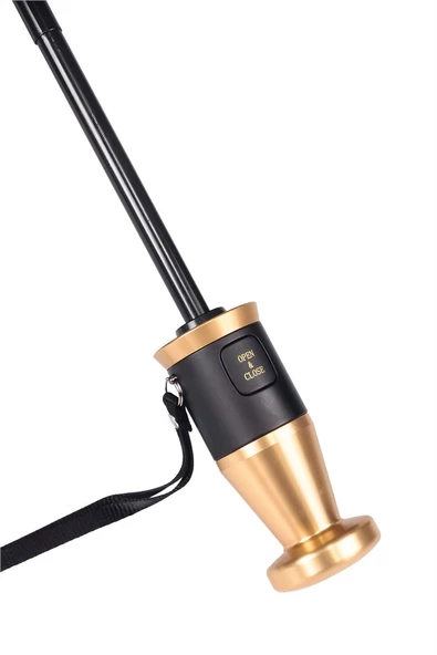 Marlux Siyah Desenli Rolls Royce Gold Saplı Ultra Lüks Premium Şemsiye  M21MAR1021R002 - Resim 5