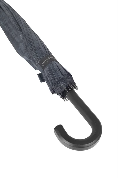 Marlux Rst  Açık Lacivert Ekose Fiber 16 Telli Erkek Baston Şemsiye M21MARRST02R006 - 4