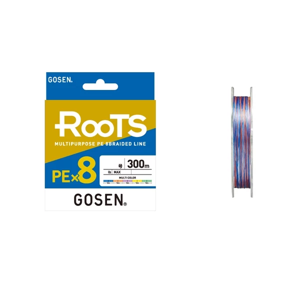 Gosen X8 Roots PE 8 Örgü Spin İp Misina 300mt Multi Color
