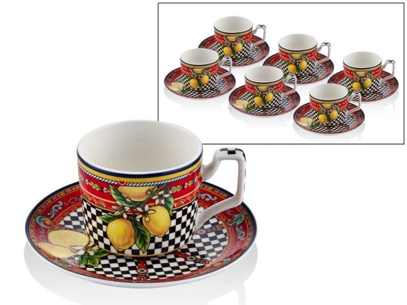 LAMEDORE SUMMER 6 LI KAHVE FİNCANI SETİ 13,5*5,5 CM