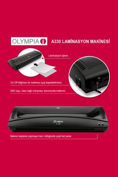 A330 Laminasyon Makinesi (A3) + 15 PVC FİLMİ - 3