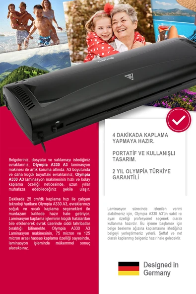 A330 Laminasyon Makinesi (A3) + 15 PVC FİLMİ - 4