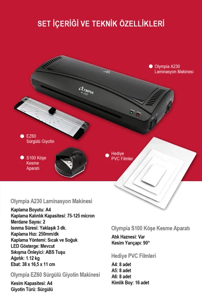 A230s 4in1set Laminasyon Makinesi ( A4 ) - 2