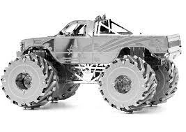 DIY 3D Metal Puzzle Monster Truck Hediyelik Maket 14+Yaş - 2