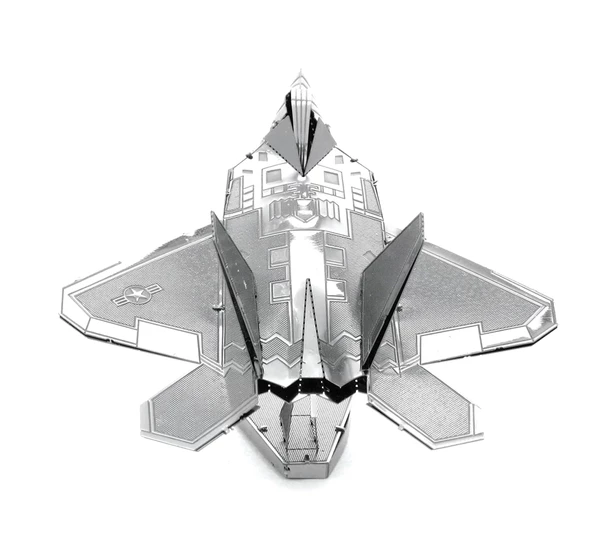 DIY 3D Metal Puzzle F22 Raptor Savaş Uçağı Hediyelik Maket 14+ Yaş - 4