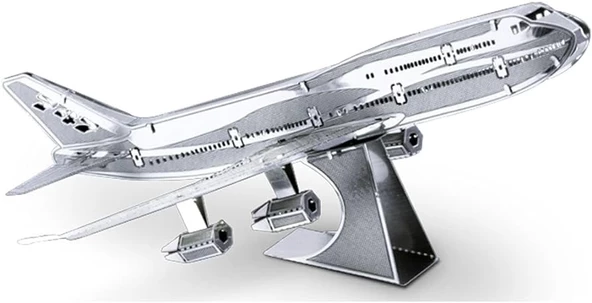 DIY 3D Metal Puzzle Boeing 747 Yolcu Uçağı Hediyelik Maket 14 yaş