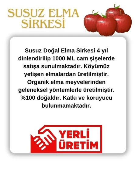 Elma Sirkesi 500 ML - Resim 2