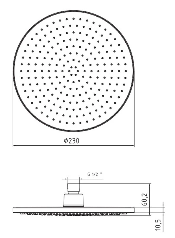 ECA Purity Yuvarlak Duş Başlığı 23x23 Mat Siyah Renkli 102145051C1 - 2