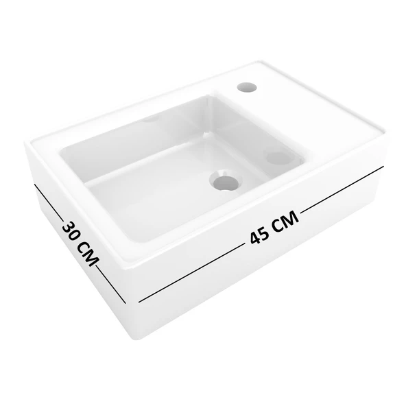Karen Banyo Kemer 45 Cm,lavabolu,aynalı,banyo Dolabı,mat Antrasit,lavabo Dahil - Antrasit - 4