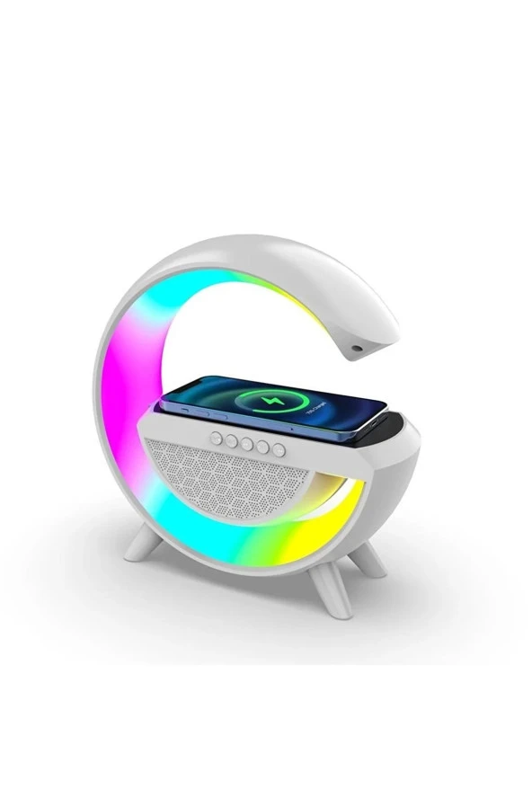 Inovaxis Led Işıklı Kablosuz Şarjlı Bluetooth Hoparlör Masa Lambası Gece Lambası - 2