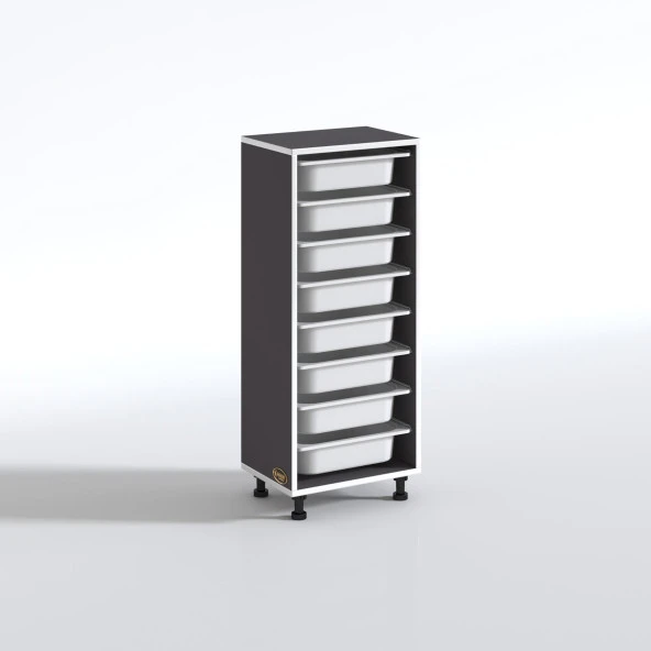 Kenzlife sepetli mutfak dolabı ruberu gri 110x45x30 banyo oyuncak çamaşır beyaz 8 li sepet - Resim 3