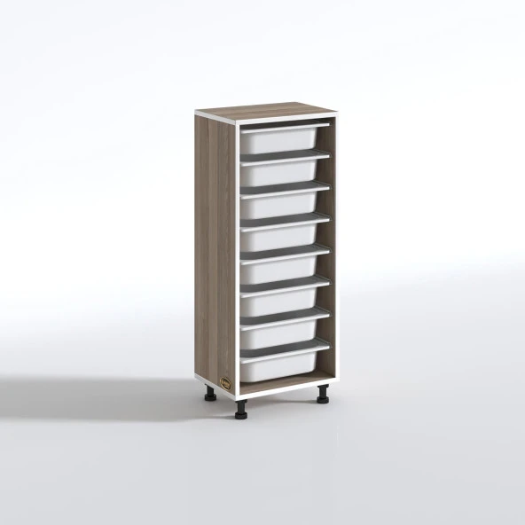 Kenzlife sepetli mutfak dolabı ruberu crd 110x45x30 banyo oyuncak çamaşır beyaz 8 li sepet - Resim 3