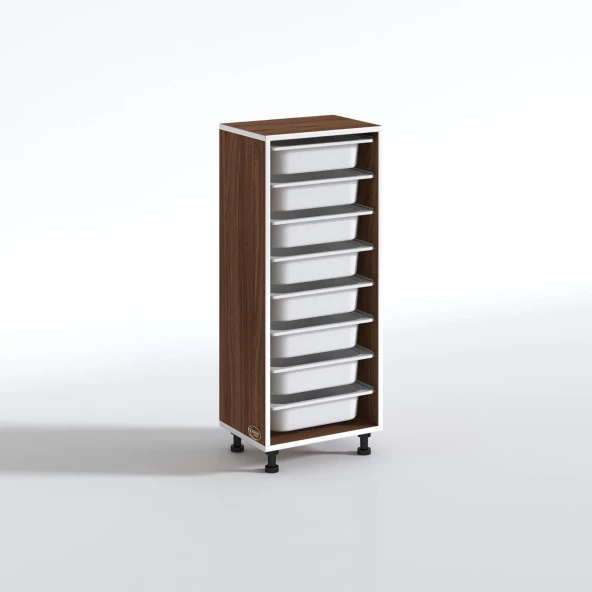 Kenzlife sepetli mutfak dolabı ruberu cvz 110x45x30 banyo oyuncak çamaşır beyaz 8 li sepet - Resim 3