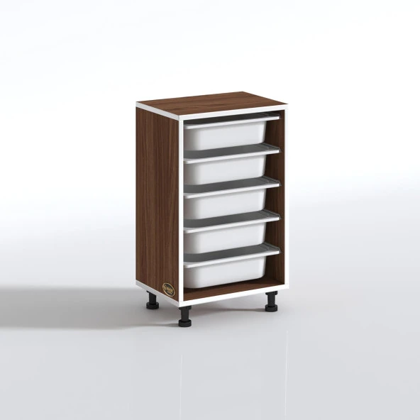 Kenzlife sepetli mutfak dolabı ruberu cvz 074x45x30 banyo oyuncak çamaşır beyaz 5 li sepet - Resim 3