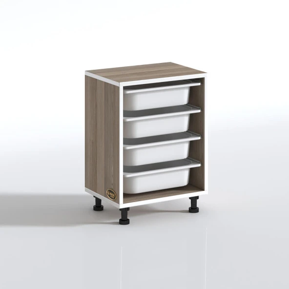 Kenzlife sepetli mutfak dolabı ruberu crd 062x45x30 banyo oyuncak çamaşır beyaz 4 lü sepet - Resim 3