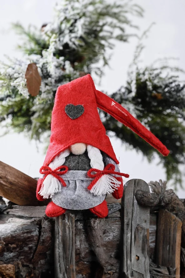 64364 Gnome Noel Süsü 2’li Set, Noel Baba Gnome Dekorasyon Seti - 2