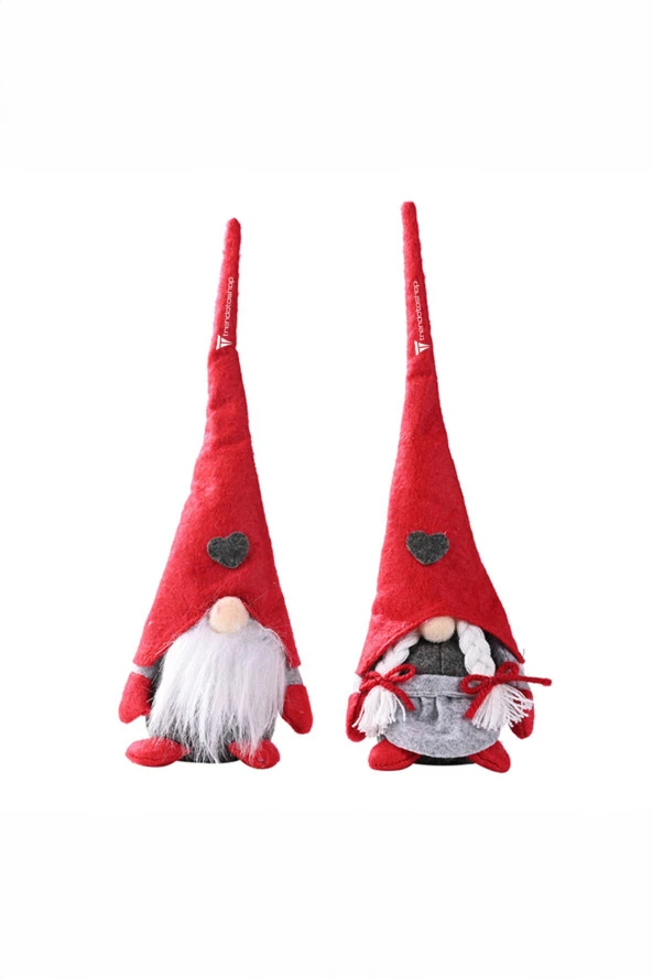 64364 Gnome Noel Süsü 2’li Set, Noel Baba Gnome Dekorasyon Seti - 5