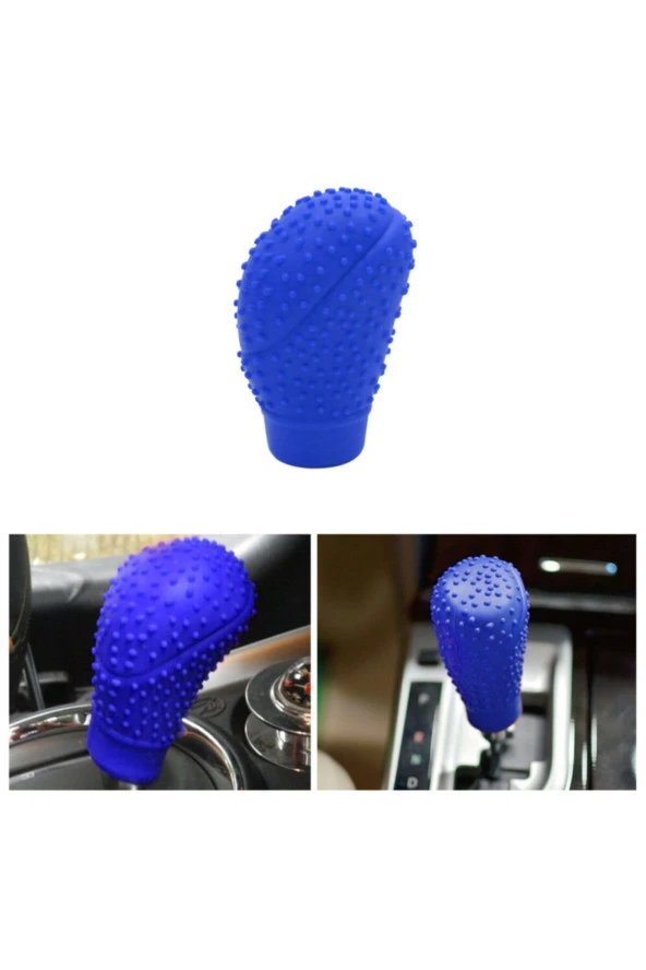 61293 Universal Silikon Masajlı Mavi Vites Topuzu Kılıfı