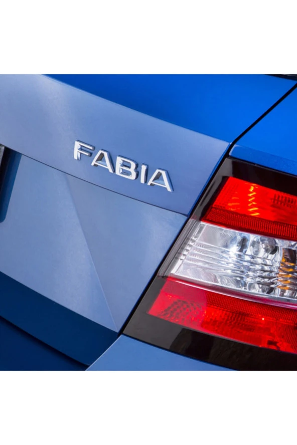 63200  Fabia Uyumlu Yeni Nesil Bagaj Yazı Logo Amblem 3d Sticker Beyaz