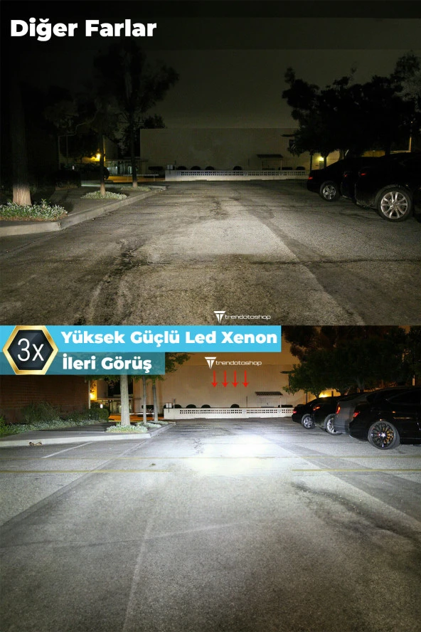 11197 Toyota Corolla 2004-2012 Şimşek Etkili Uzun Led Xenon Far Ampulü