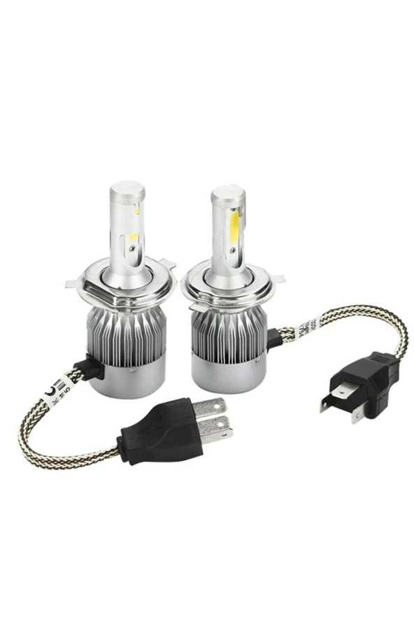 11192  H4 8000k Led Xenon Ampul Şimşek Etkili Uzun Kısa