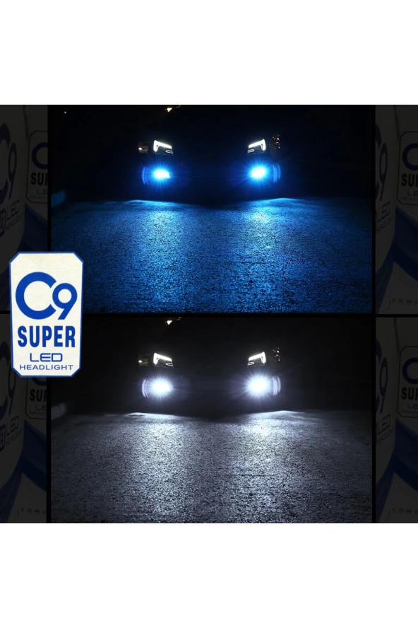 11094 H11 Trio Led Xenon Far Led Zenon Ampulü Buz Mavi Beyaz Gün Işığı Yeni Nesil Şimşek Etkili - 2