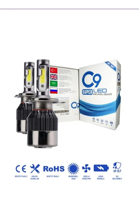 11143  H7 Led Xenon Far Led Zenon Ampulü Beyaz Yeni Nesil Şimşek Etkili