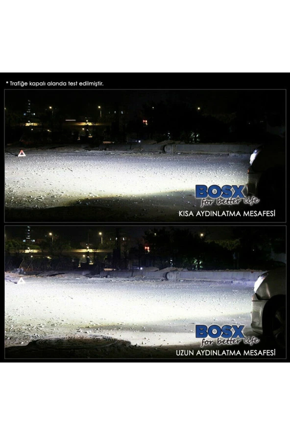 11163 H7 Led Xenon Far Led Zenon Ampulü Beyaz Yeni Nesil Şimşek Etkili Bosx - 3
