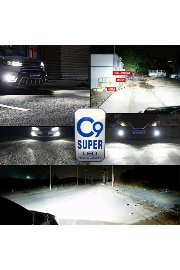 11147 9005 Led Xenon Far Led Zenon Ampulü Beyaz Yeni Nesil Şimşek Etkili - 2