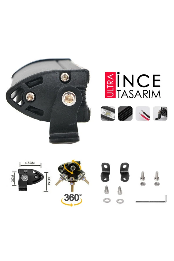 41060 420w 115 Cm Çift Sıra 5 Modlu Turuncu Beyaz Off Road Led Bar - 5