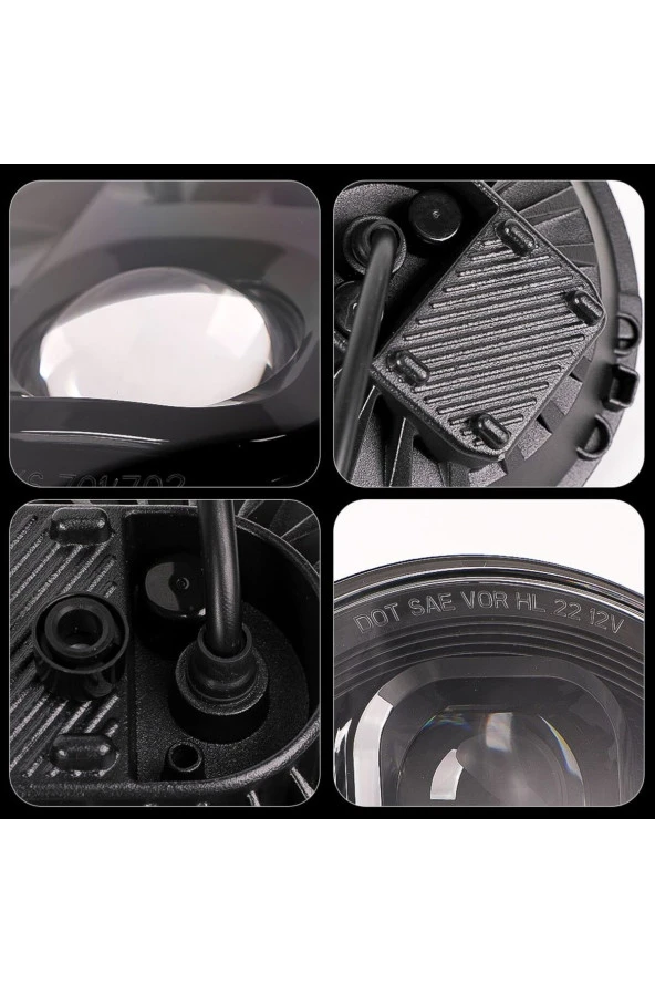 41558 Jeep Wrangler Uyumlu Orijinal Mercekli Led Far - 3