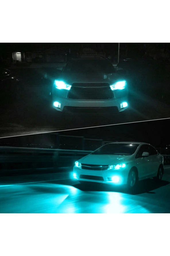 11203 H7 Buz Mavi C6 Led Xenon Far Ampulü Şimşek Etkili 5800lm Chip On Board 10000k Uyumlu - 2