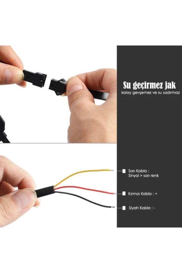 21011 Far Içi Far Üstü Su Geçirmez Animasyonlu Kayar Led Sinyalli 16 Led Yapışkanlı - 3