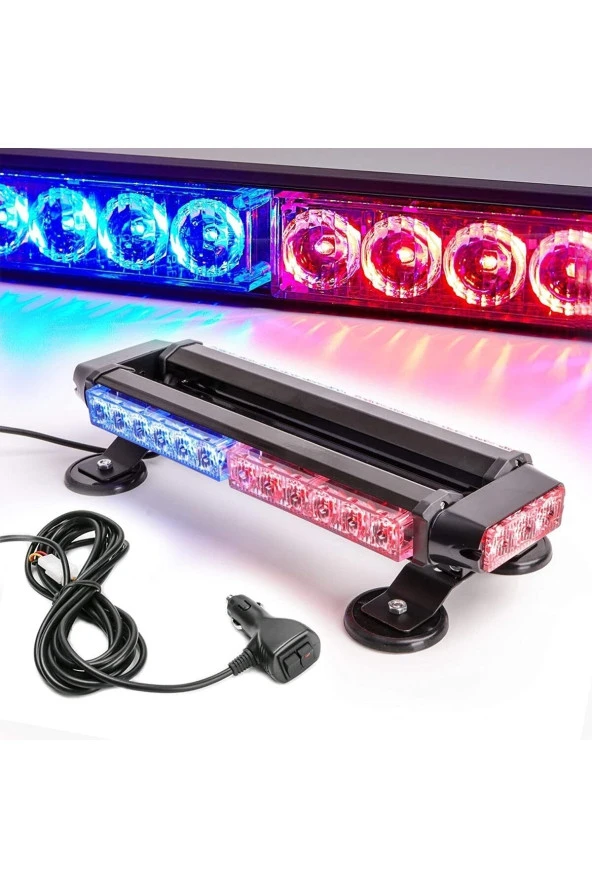 41084 Çakar Lamba Çift Taraflı 30 Led Mavi-Kırmızı 12-24v