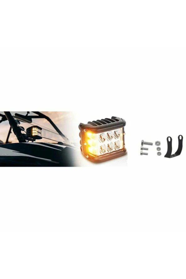 41310 Çalışma Lambası Çakar Fonksiyonlu Beyaz Sarı Sinyalli Led Fonksiyonel - 2