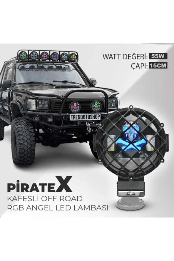 41545  Pirate(X) RGB Off Road Kafesli X Angel Led Projektör Lamba