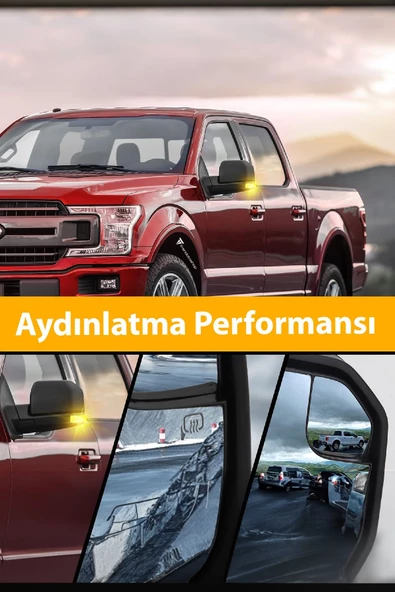 41385 F150 Style Elektrikli Ayna Seti Ford Ranger 2012 Sonrası Uyumlu - 3