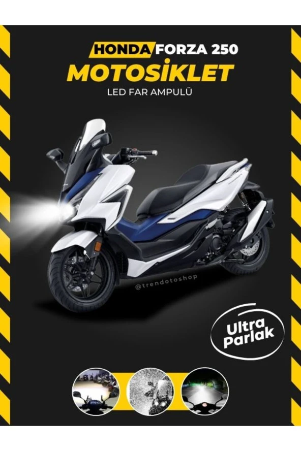 11143  Honda Forza 250 Uyumlu  Motosiklet Far Ampulü Beyaz