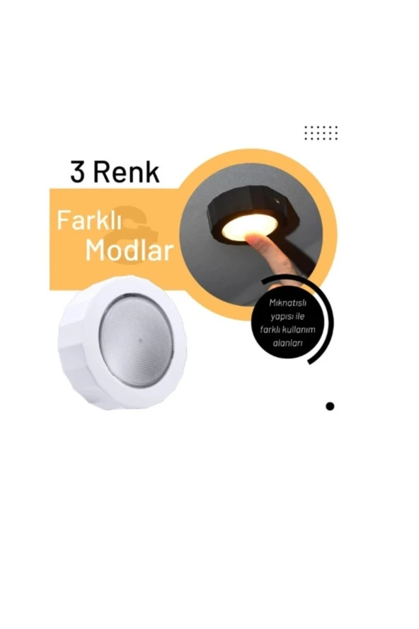 21151 Tekne içi 3 Renk Mıknatıslı Dokunmatik Led Atmosfer Lamba