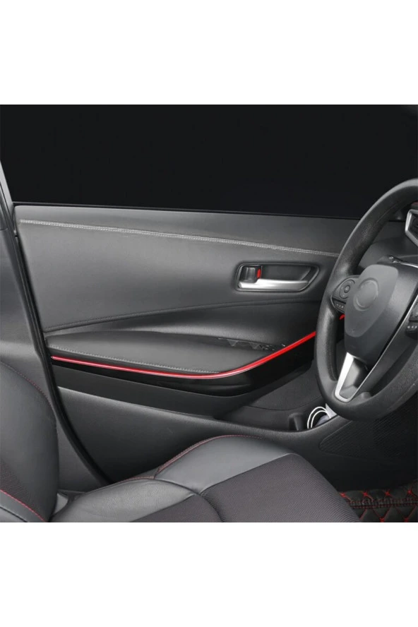 61076 8 Metre Deri Trim Fitili Beyaz Dikişli - 3