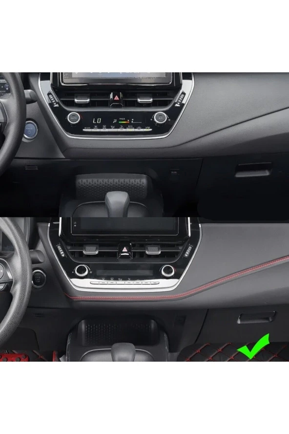 61075 8 Metre Deri Trim Fitili Kırmızı Dikişli - 2