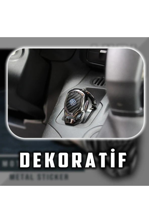 62152  Volkswagen Uyumlu Start Stop Tuşu Kapağı Iron Man Metal Tuş Koruyucu Dekoratif Kapak