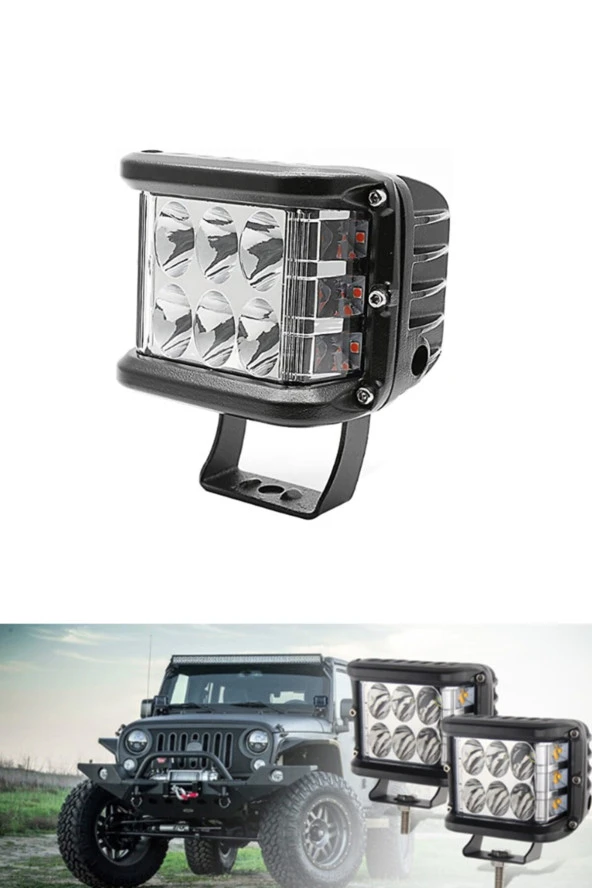 41310  Yan Sinyalli Off Road Led Bar Sarı Beyaz 36 Watt