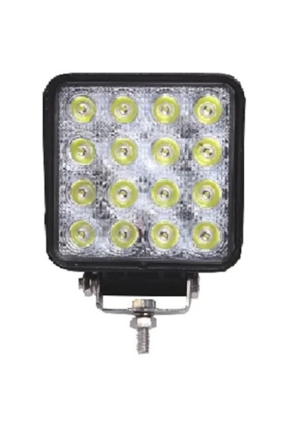 41290  Metal Çalışma Lambası Kare- 16 Led- 48w