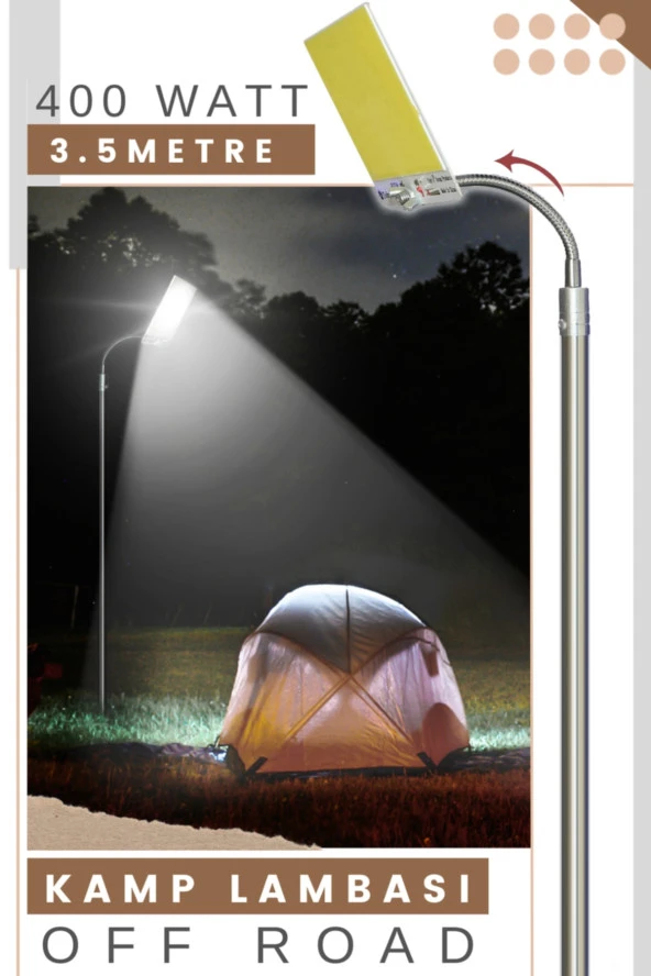 21280  Kamp Lambası 5mt Offroad Kumandalı Kampçı Lambası 13 X 12 Cm ürün görseli